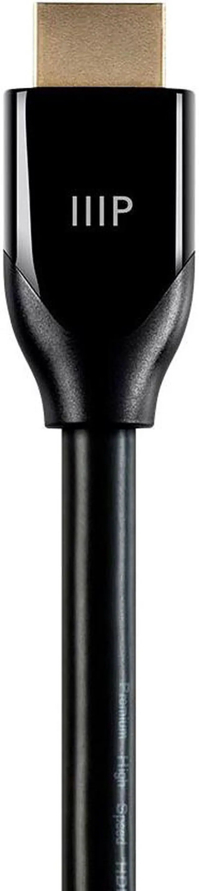 Alt view image 7 of 16 - Monoprice Certified Premium High Speed HDMI Cable, 4K @ 60Hz, HDR, 18Gbps, 28AWG, YUV 4:4:4, 15ft, Black