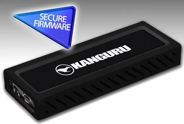 Alt view image 3 of 17 - Kanguru UltraLock USB-C M.2 NVMe External Solid State Drive U3NVMWP1T