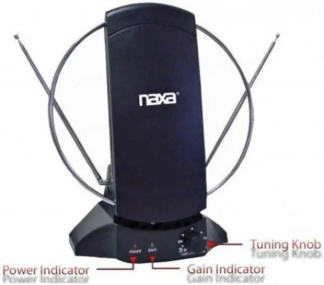 Alt view image 4 of 4 - Naxa NAA-308 High-Powered Amplified ATSC/HDTV/FM Indoor Antenna