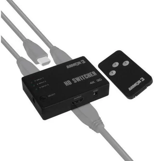 Alt view image 2 of 4 - Hyperkin M07385 Readyhub 3-Port HD Switcher for HD Game Consoles & Devices - Armor3