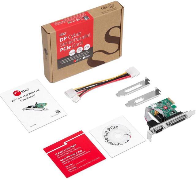 Alt view image 2 of 7 - SIIG Single Serial Port/RS-232 and Single Parallel Port PCIe Card JJ-E20311-S1