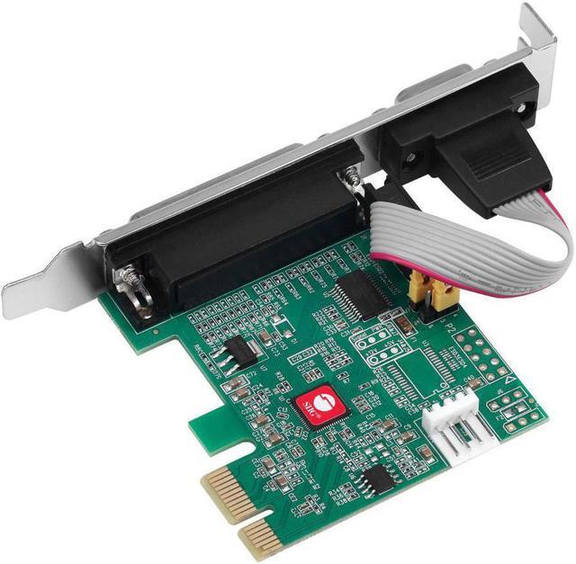 Alt view image 3 of 7 - SIIG Single Serial Port/RS-232 and Single Parallel Port PCIe Card JJ-E20311-S1