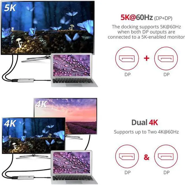 Alt view image 4 of 19 - SIIG Thunderbolt 3 to Dual DP 1.2 Adapter JUTB0611S1