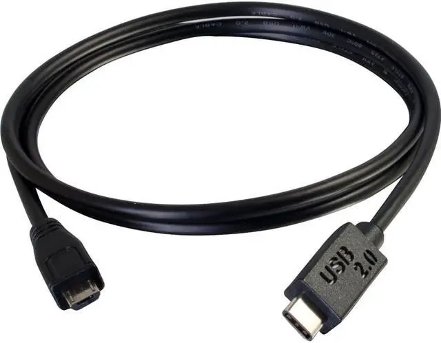 Alt view image 9 of 13 - C2G 28850 USB 2.0 USB-C to USB Micro-B Cable M/M for Phones, Laptops, Tablets, Chromebook Pixel, Samsung Galaxy TabPro S, LG G6, Apple MacBook, Black (3 Feet, 0.91 Meters)