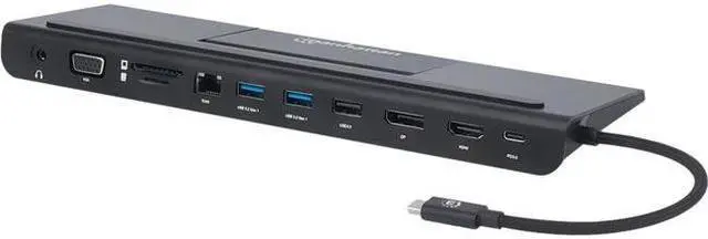Main image of Manhattan Usb-C 11-In-1 Triple-Monitor Docking Station With Mst