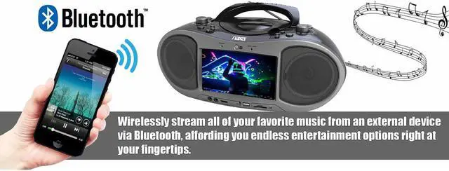 Alt view image 6 of 11 - Naxa NDL-256 7 Bluetooth DVD Player