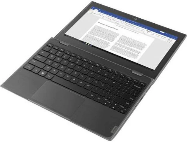 Alt view image 3 of 7 - Lenovo 100e Windows 2nd Gen 81M80035US 11.6" Netbook - HD - 1366 x 768 - Intel Celeron N4020 Dual-core (2 Core) 1.10 GHz - 4 GB RAM - 64 GB Flash Memory - Gray - Windows 10 Pro - Intel UHD Graphi