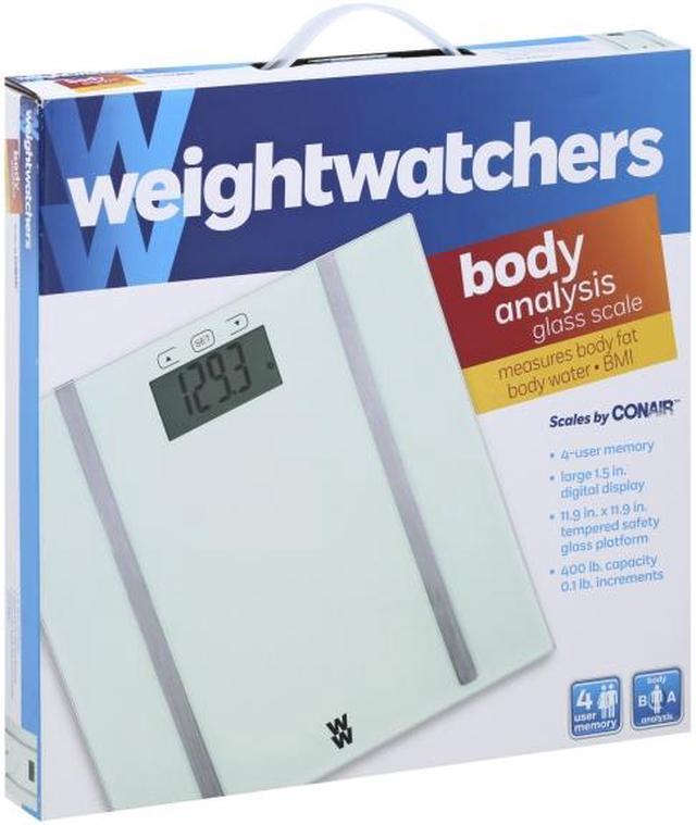 Weight Watchers by Conair Glass Digital Display Body Analysis Body