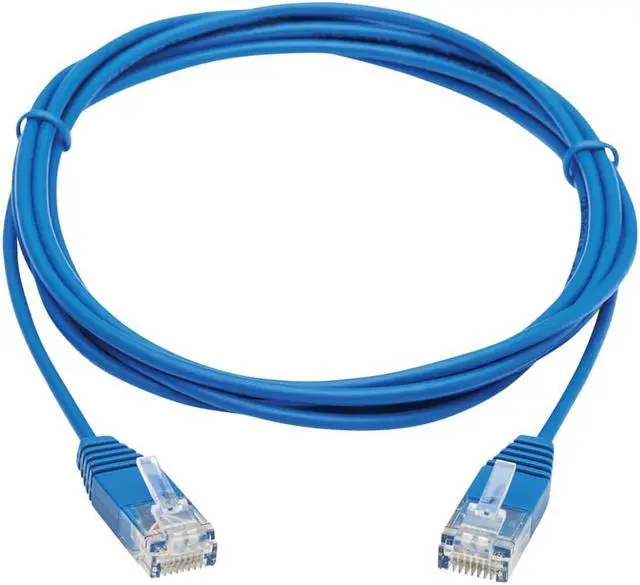Alt view image 5 of 11 - Tripp Lite Cat6 Gigabit Molded Ultra-Slim Utp Ethernet Cable (Rj45 M/M) Blue 7 Ft.