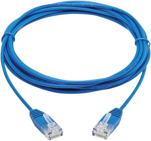 Alt view image 6 of 11 - Tripp Lite Cat6 Gigabit Molded Ultra-Slim Utp Ethernet Cable (Rj45 M/M) Blue 10 Ft.