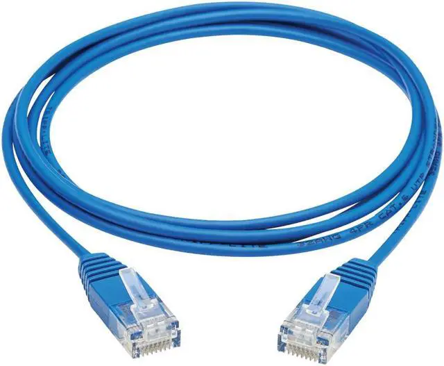 Alt view image 6 of 10 - Tripp Lite Cat6 Gigabit Molded Ultra-Slim Utp Ethernet Cable (Rj45 M/M) Blue 5 Ft.
