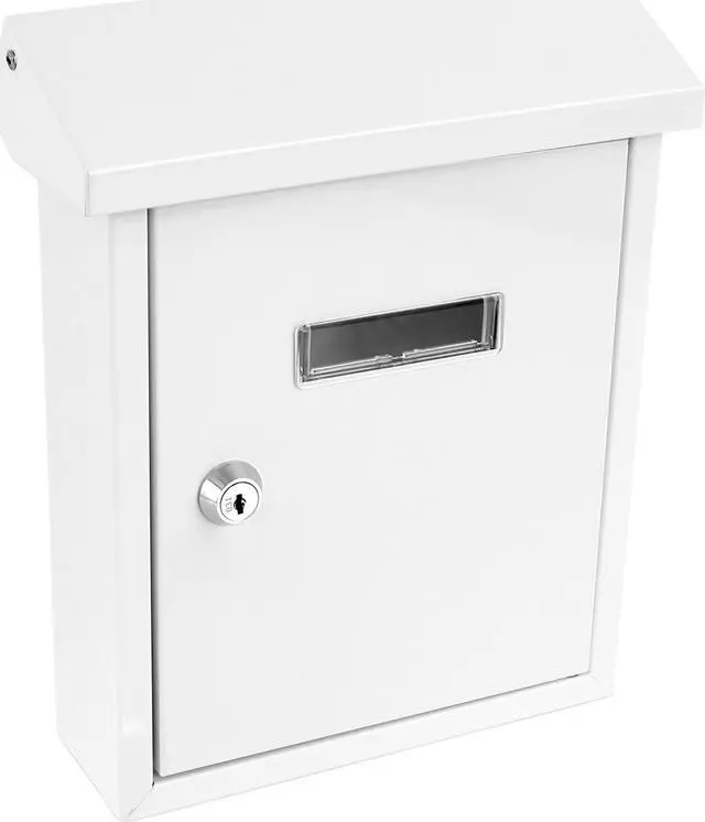 Alt view image 9 of 12 - SereneLife SLMAB01 Indoor & Outdoor Wall Mount Locking Mailbox, Galvanized Steel
