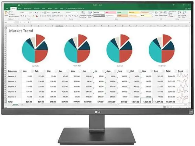 Alt view image 3 of 20 - LG 27BK67U-B 27" 16:9 4K UHD 3840 x 2160 IPS Monitor with sRGB 99% and AMD FreeSync HDMI, DisplayPort, USB-C, Height Adjustable