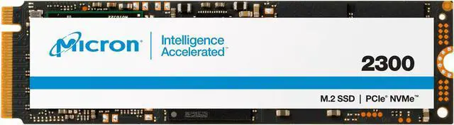 Alt view image 2 of 3 - Micron 2300 512 GB Solid State Drive - M.2 2280 Internal - PCI Express NVMe (PCI Express NVMe 3.0) - Notebook, Desktop PC Device Supported - 300 TB TBW - 3300 MB/s Maximum Read Transfer Rate - 256-bit