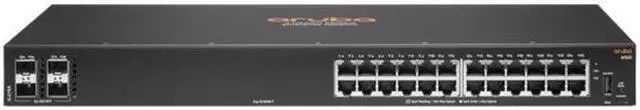 Alt view image 2 of 3 - Aruba 6100 24G 4SFP+ Switch JL678AABA
