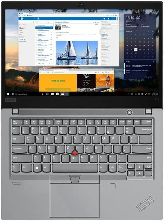 Alt view image 2 of 13 - Lenovo ThinkPad T14 20W0008XUS 14" Touchscreen Laptop i7-1185G7 16GB 512GB SSD