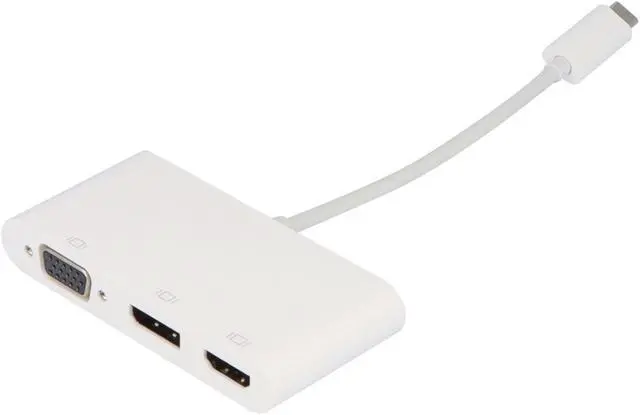 Alt view image 2 of 16 - VisionTek USB-C to DisplayPort HDMI & VGA Hub M/F/F/F 901433