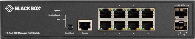 Alt view image 3 of 3 - 10 PORT GIGABIT MANAGED POE+ SWITCH
