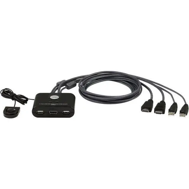 Alt view image 2 of 7 - ATEN CS22HF 2-Port USB FHD HDMI Cable KVM Switch