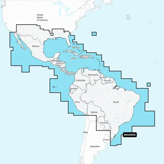 Alt view image 3 of 5 - Navionics+ NASA004L - Mexico, Caribbean to Brazil