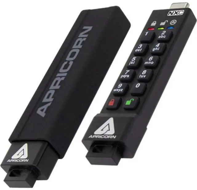 Alt view image 8 of 12 - Apricorn Aegis Secure Key 3NXC 4GB USB 3.2 (Gen 1) Type C Flash Drive - 4 GB - USB 3.2 (Gen 1) Type C - 256-bit AES - TAA Compliant (ASK3-NXC-4GB)