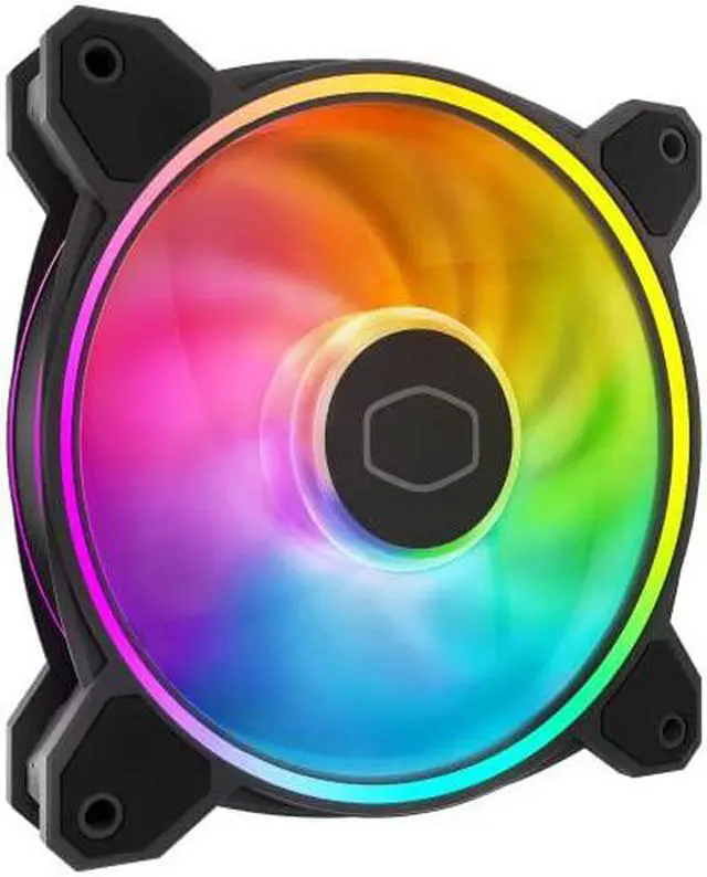 Alt view image 3 of 6 - Cooler Master MasterFan MF140 Halo² PC Case|Liquid Cooler|Air Cooler Fan, Dual Loop ARGB Gen 2 LEDs Rings, Dynamic PWM 140mm 1,600 RPM, Air Balance Blades, Hybrid Frame (MFL-B4DN-16NP2-R2)