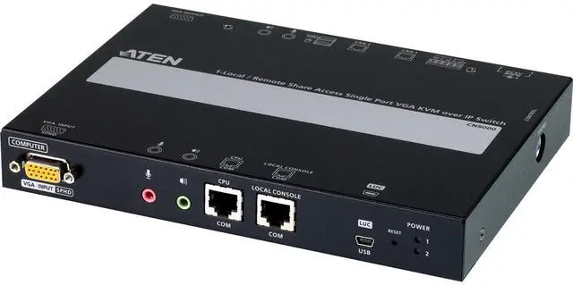 Alt view image 3 of 3 - ATEN 1-Local/Remote Share Access Single Port VGA KVM over IP Switch CN9000