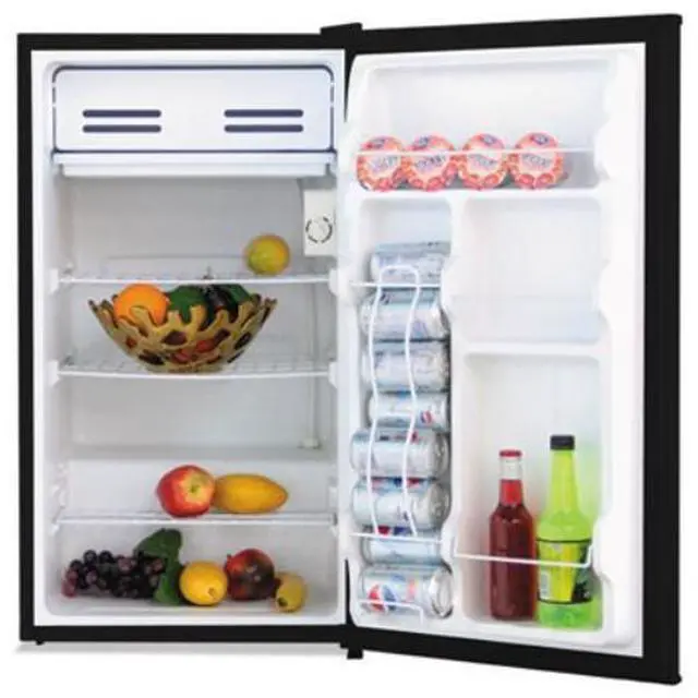 Alt view image 9 of 9 - Alera 3.2 Cu. Ft. Refrigerator with Chiller Compartment, Black RF333B