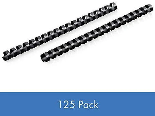Alt view image 8 of 8 - Mead CombBind Binding Spines/Spirals/Coils/Combs, 3/4", 150 Sheet Capacity, Black, 125 Pack (4000136)