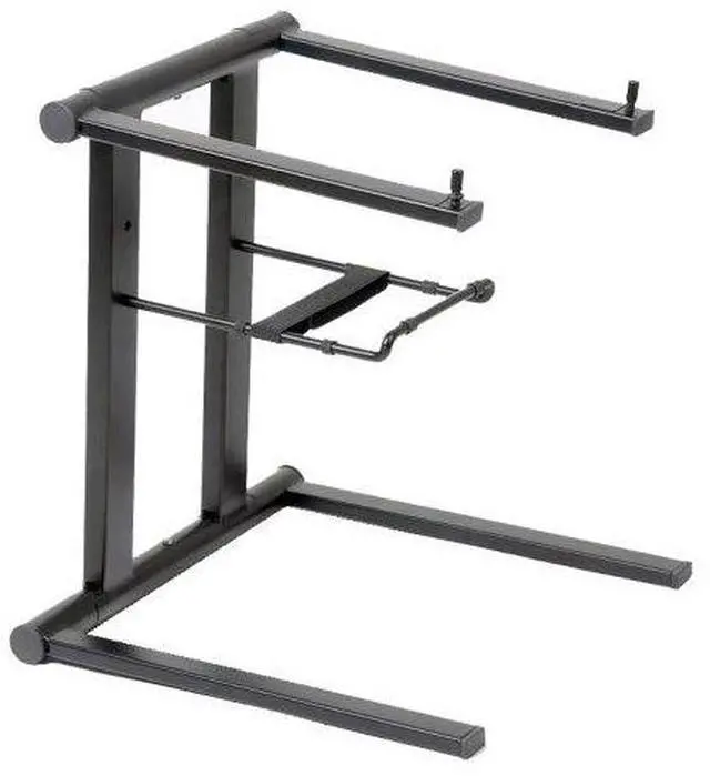 Alt view image 3 of 8 - Universal Portable Foldable Professional DJ Laptop Stand with Second Accessory Tray