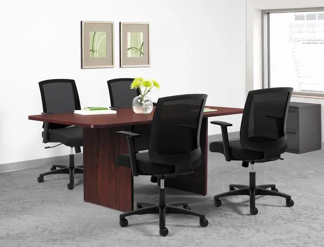 Alt view image 5 of 15 - Basyx VL511 Mesh Mid-Back Task Chair with Arms Black VL511LH10