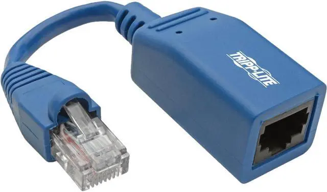 Alt view image 6 of 6 - Tripp Lite Cisco Console Rollover Cable Adapter (M/F) - RJ45 to RJ45, Blue, 5 in