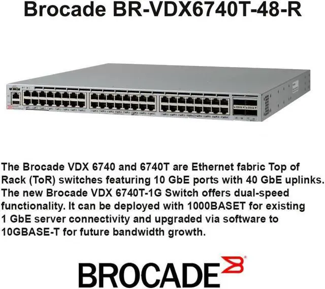 Main image of Brocade VDX 6740T Layer 3 Switch