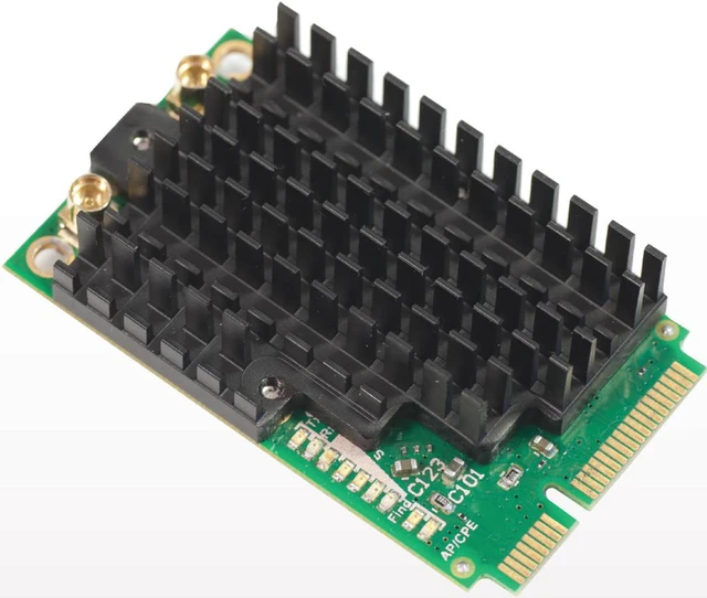 Main image of Mikrotik R11e-2HPnD, 1000mW 11b/g/n Dual Chain mini PCI-e card MMCX
