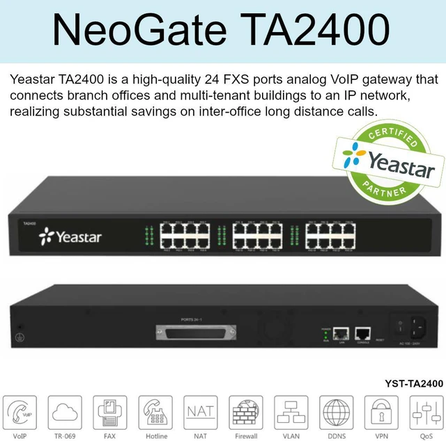 Main image of Yeastar YST-TA2400 NeoGate TA2400 - Analog VoIP Gateway
