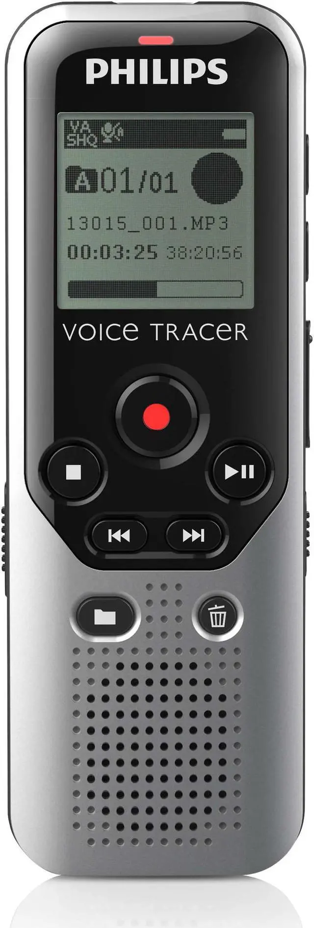 Main image of Philips Voice Tracer DVT1200 4GB Digital Voice Recorder - 4 GB Flash Memory - 1.3" LCD - Headphone - 270 HourspeaceRecording Time - Portable