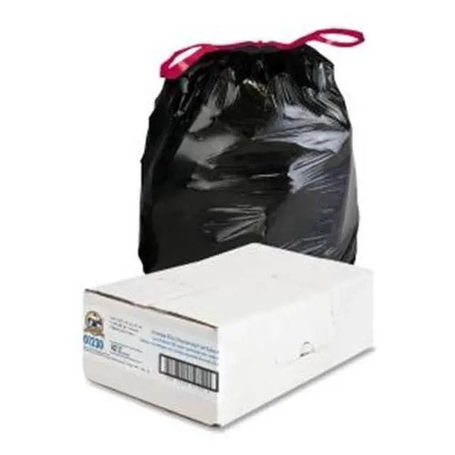 Main image of Genuine Joe Trash Can Liners 30 Gal. 1.05 mil 30"x32" 42/BX BK 01230