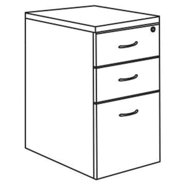 Alt view image 4 of 17 - Lorell Mobile Pedestal Box/Box/File 16"x22"x28-1/4" Mahogany 69395
