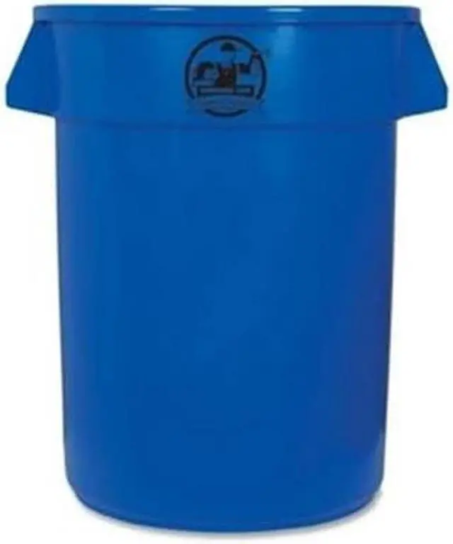 Main image of Genuine Joe Trash Containers Heavy-duty 32 Gallon Blue 60464
