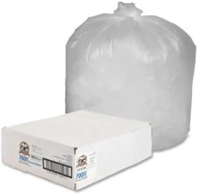 Alt view image 4 of 13 - Genuine Joe Can Liners 16 Gal 6mic/.20mil 24"x31" 1000/CT Translucent 70011