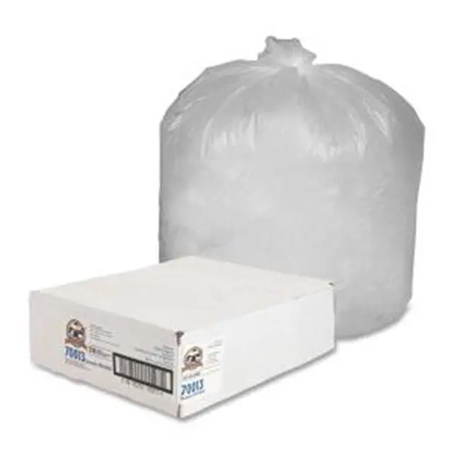 Alt view image 4 of 14 - Genuine Joe Can Liners 40-45 Gal 10mic/.39mil 40"x46" 250/CT Translucent 70013