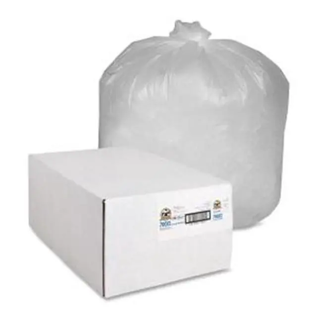 Alt view image 3 of 13 - Genuine Joe Can Liners 31-33 Gal 9mic/.35mil 33"x39" 500/CT Translucent 70012