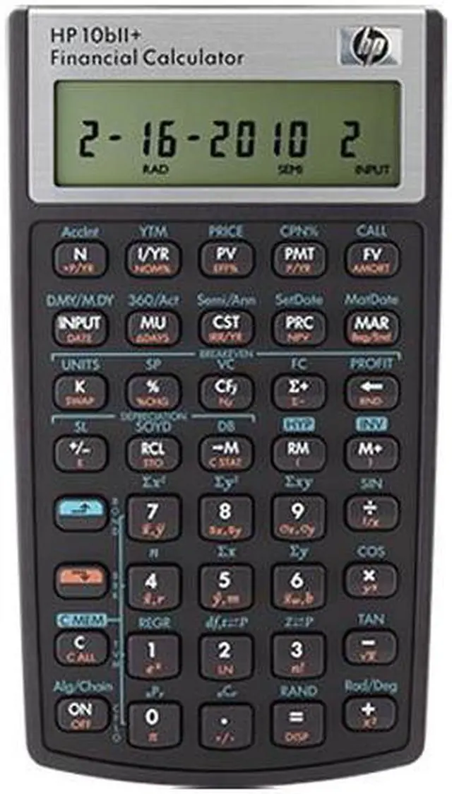 Alt view image 6 of 6 - HP Calculators NW239AA#ABA Hp 10bii+ financial calculator