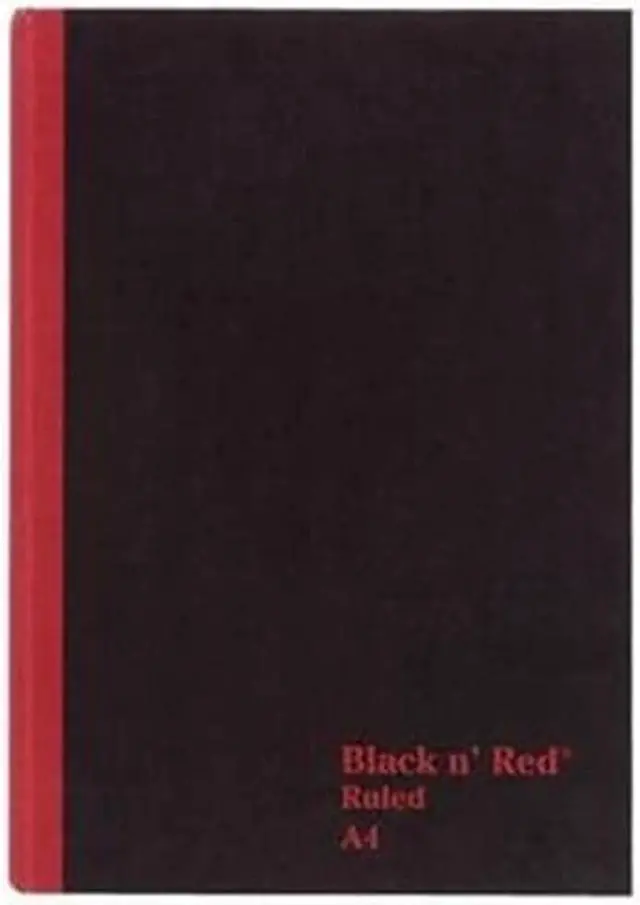 Alt view image 4 of 20 - Black n' Red Casebound Notebook Legal Rule 11 3/4 x 8 1/4 White 96 Sheets D66174