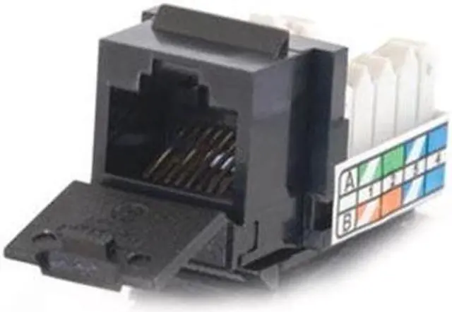 Alt view image 2 of 7 - C2G 35203 90° Cat5E RJ45 UTP Keystone Jack