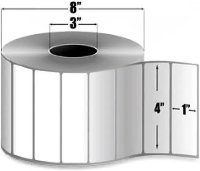 Alt view image 4 of 5 - Zebra 10010244 4 x1" Z-Perform 2000T Labels - 1 Case (4 Rolls)