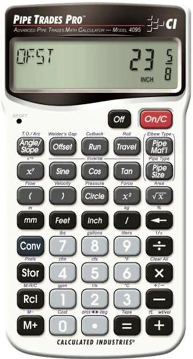 Alt view image 3 of 12 - Construction Calculator,PipeTrades CALCULATED INDUSTRIES 4095