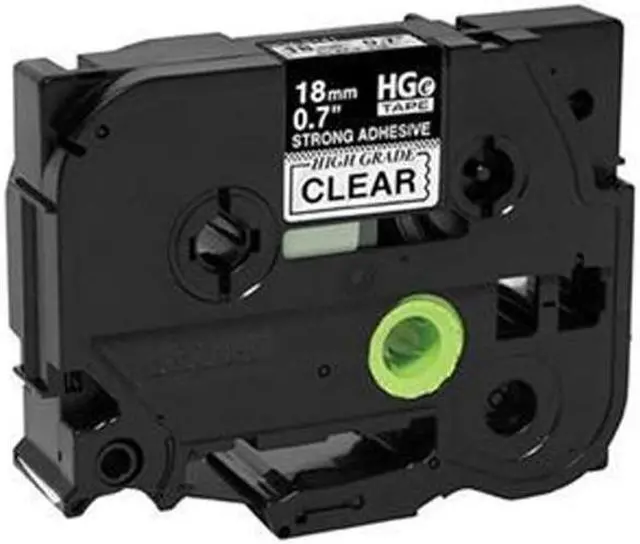 Main image of Brother HGES1415PK Black on Clear Extra-Strength Adhesive Label Tape for PT-E300, 18RKT, 9700PC, 9800PCN 5/pack