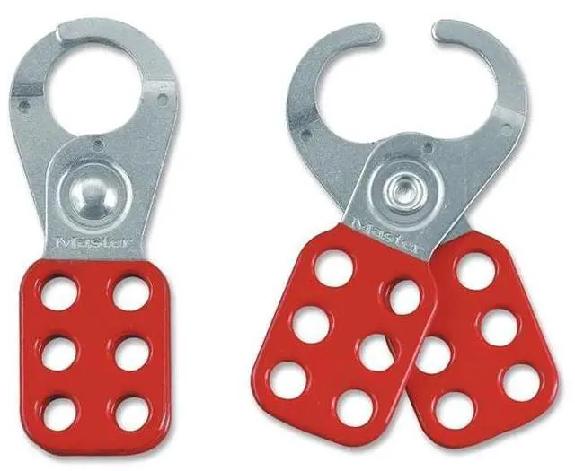 Alt view image 7 of 18 - Safety Lockout Hasps,  1 in Jaw Dia., Red