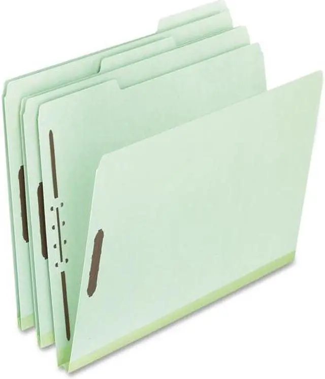 Alt view image 5 of 20 - Tops Pendaflex 17178 Pressboard Folders with two 1 in.Cap Fasteners  Letter  Green  25/box